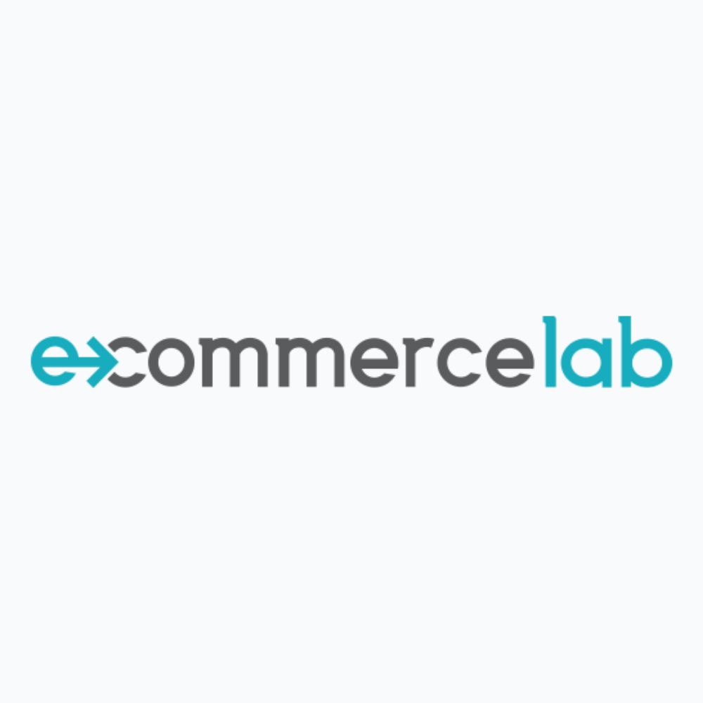 Logo ecommerce lab sfondo azzurro